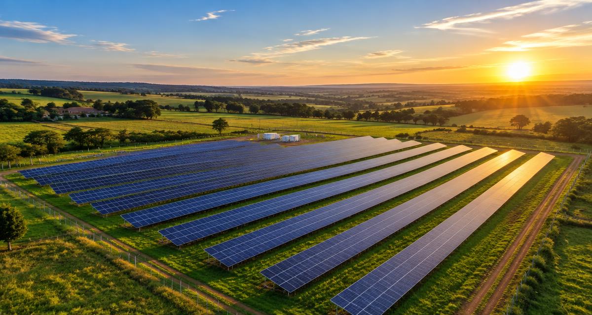 Usina solar em campo do interior de São Paulo — BB Energia em Tatuí
